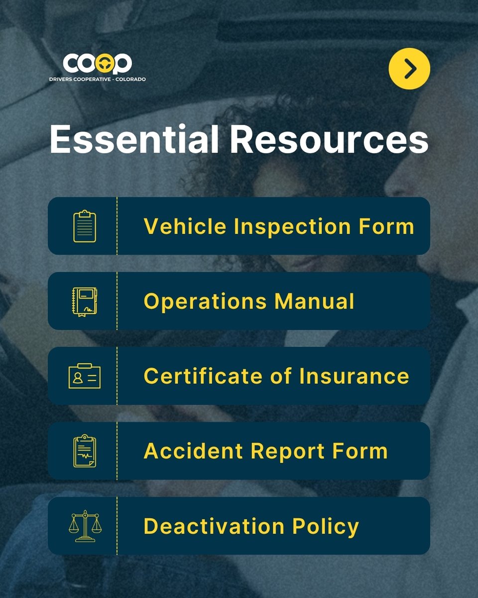 driverscoopco's tweet image. Everything you need to drive confidently — all in one place. 🚗
Access forms, policies, insurance details, and pay info made for Colorado’s driver-owners.
Explore resources → coloradodrivers.coop/drive/resources
#DriveLocal #FairPay #ColoradoDrivers #CooperativeBusiness