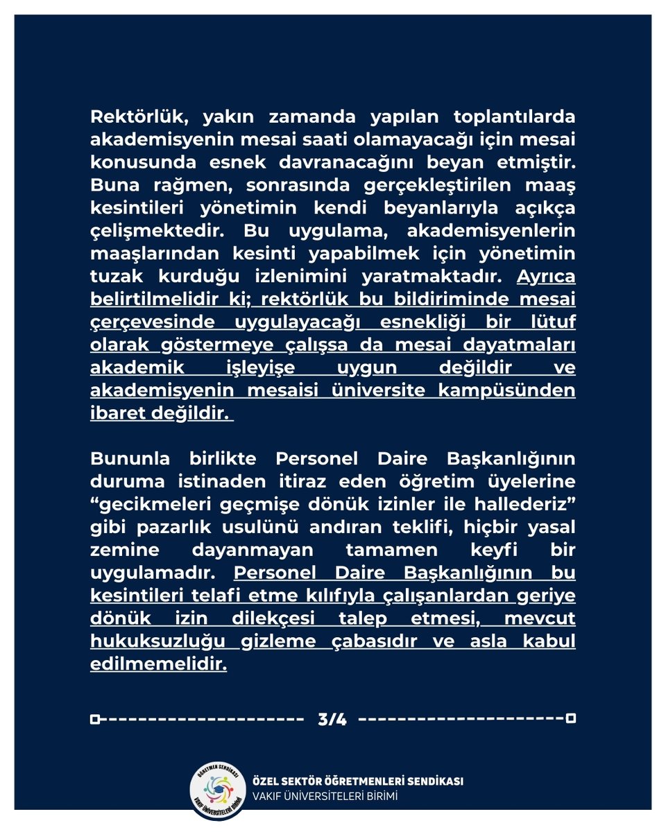 Öğretmen Sendikası | Vakıf Üniversiteleri tweet media