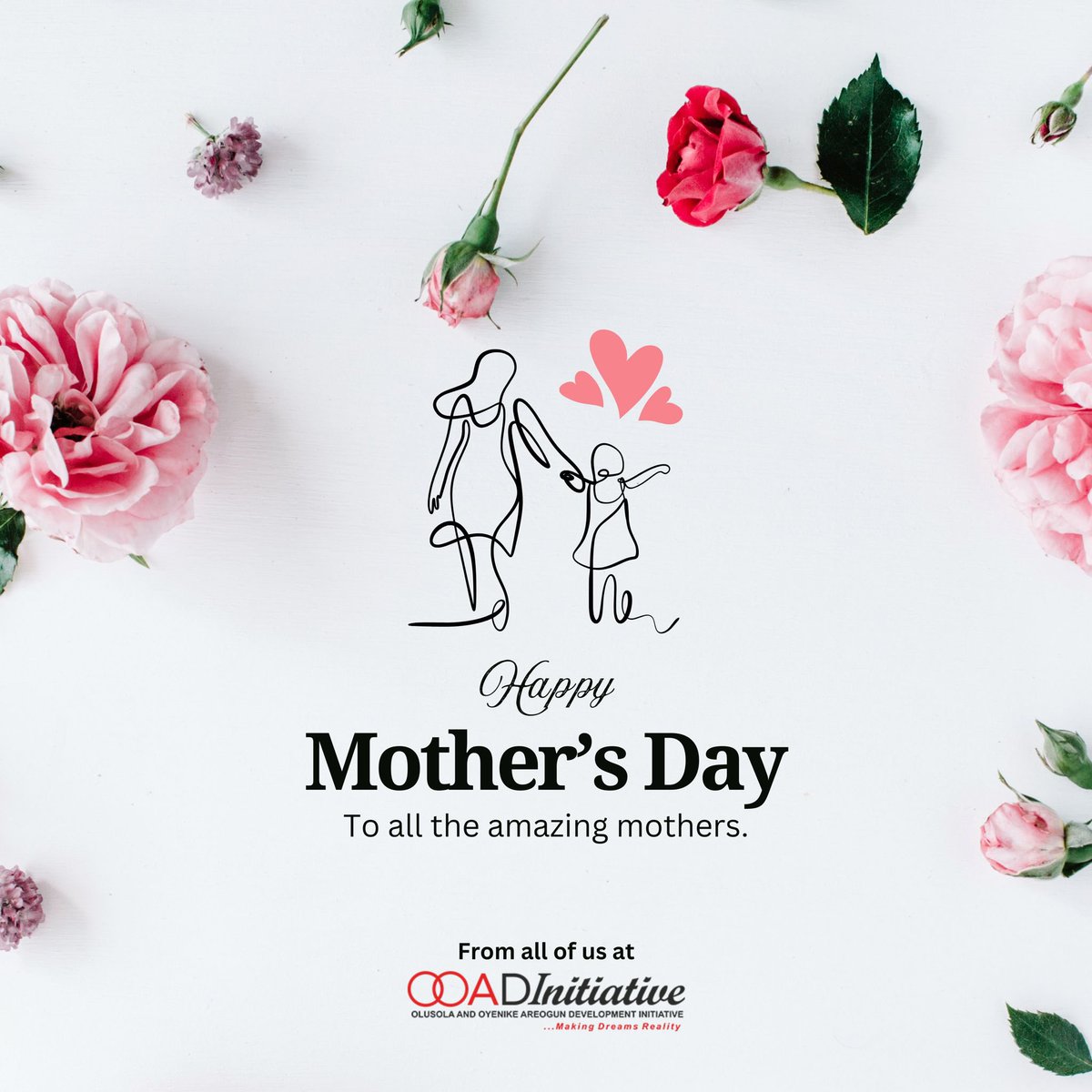 ooadinitiative's tweet photo. Happy Mother’s Day to all the Amazing Mothers🌺🌺🌺

We celebrate you! 🎉 https://t.co/F3b9RczYKB