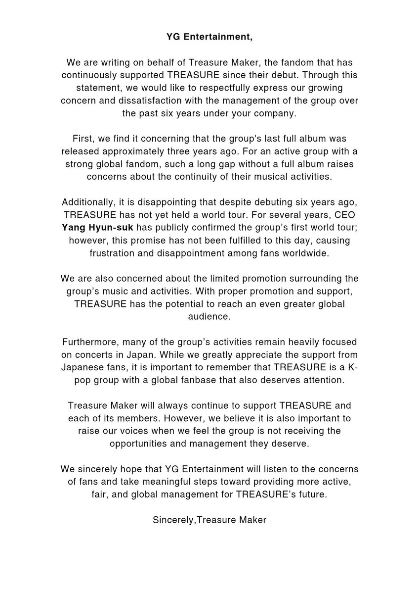 TeuJhxlie's tweet photo. #TREASURE It deserves better than just promotion in Asia, Treasure needs to be known by everyone. It's too unfair, my 10 boys deserve a world tour
#TreasureDeservesBetter
#LatamDeservesTREASURE
@ygent_official @YGJAPANofficial @yg_treasure_jp
@ygtreasuremaker https://t.co/2N18tJVe2a