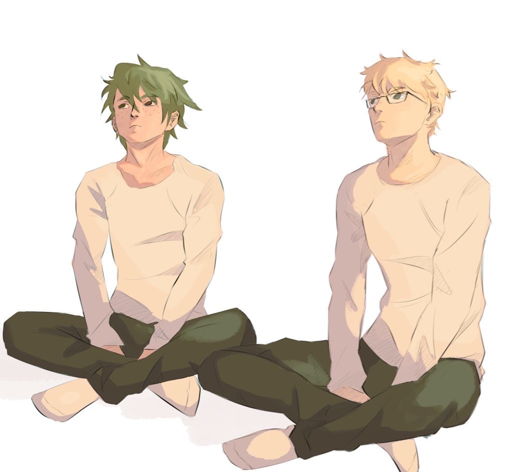 Tyd4lwave's tweet photo. they have one braincell between them #tskym #haikyuu #haikyuufanart https://t.co/LF9j15czTN