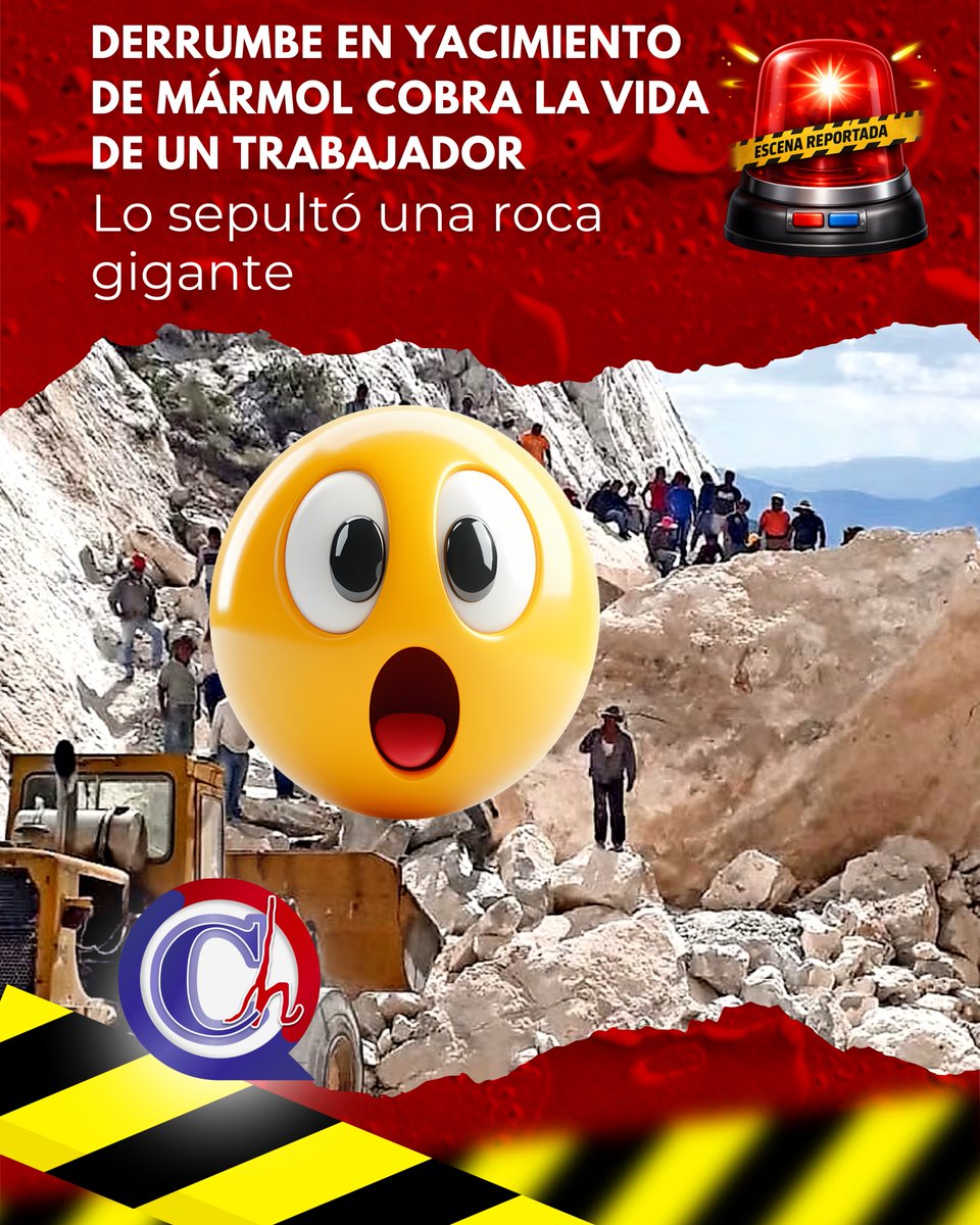 En un momento se presentó un deslave y material petreo y tierra lo sepultó, por lo que sus compañeros iniciaron maniobras para liberarlo, al tiempo que se pedía apoyo de la autoridades. contactohoy.com.mx/bb3j