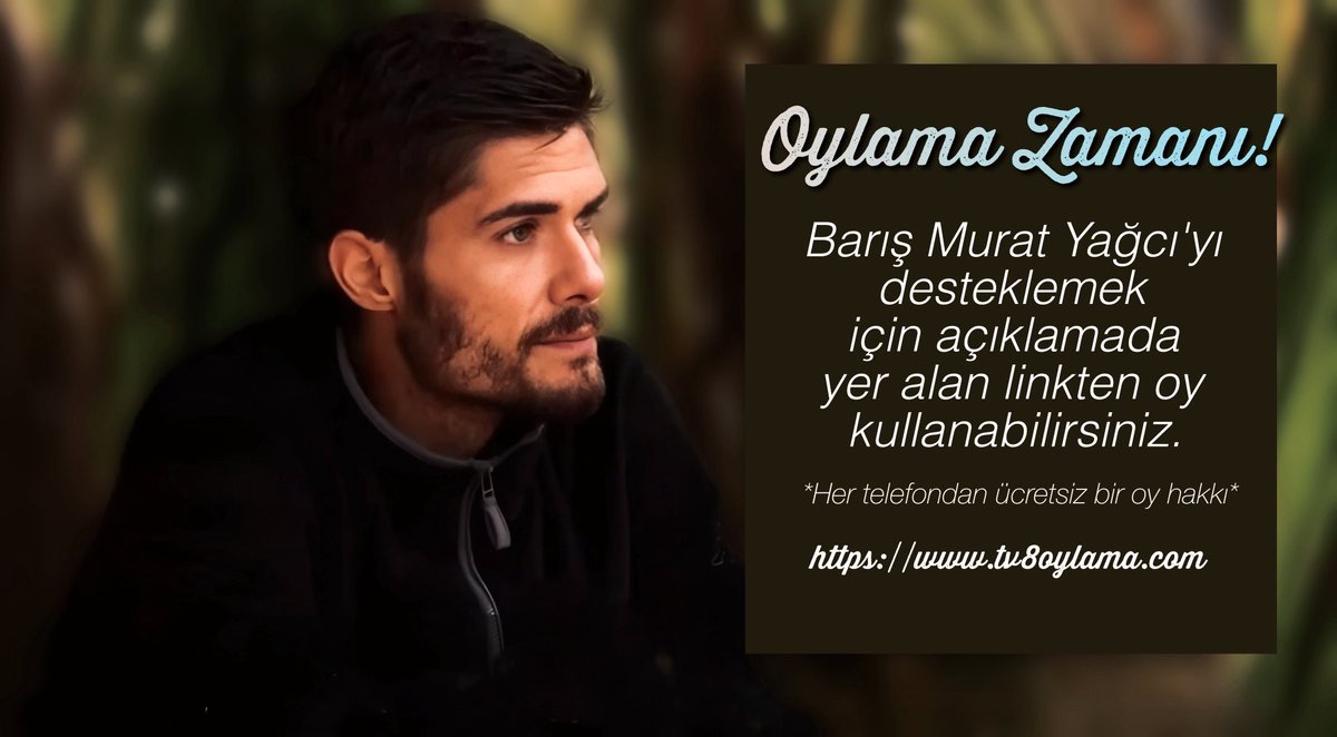 🔔 OYLAMA BAŞLADI!

BARIŞ MURAT YAĞCI’yı desteklemek için
aşağıdaki linke tıklayıp üye olarak oyunuzu kullanabilirsiniz.

⏳ Oylama 3 saat sürecek!

🔗 Oylama linki: tv8oylama.com

#Survivor2026 #BarışMuratYağcı #Bmyfc