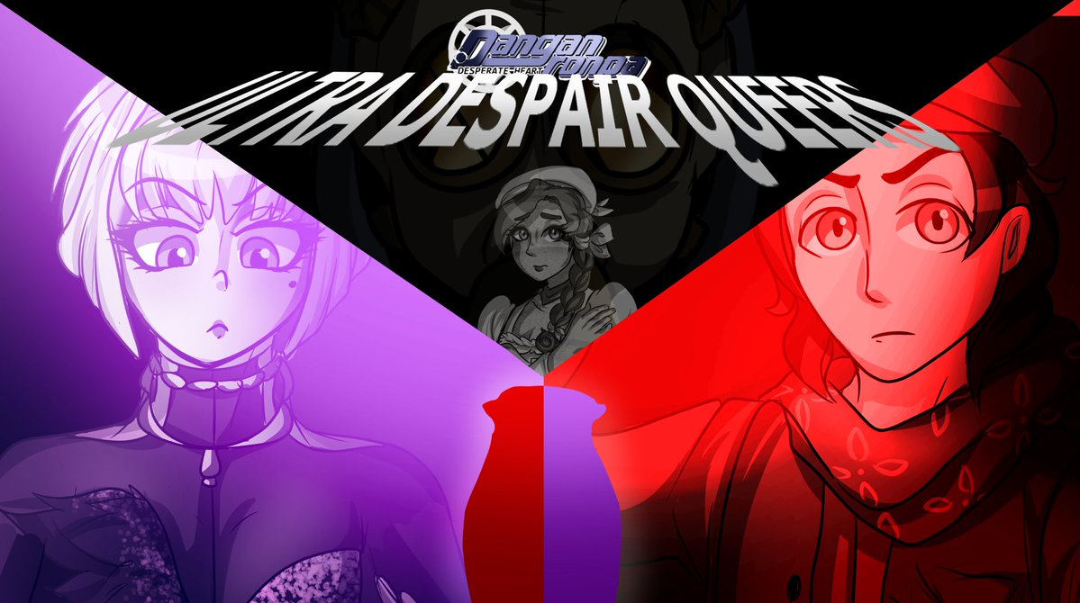 Acapacio and Nadine are BACK!
DH: Ultra Despair Queers is a sequel side story set 2 months after DH2, following the two as they uncover a new mystery in Europe.
Premiering March 22nd!

#drdh #fangantwt