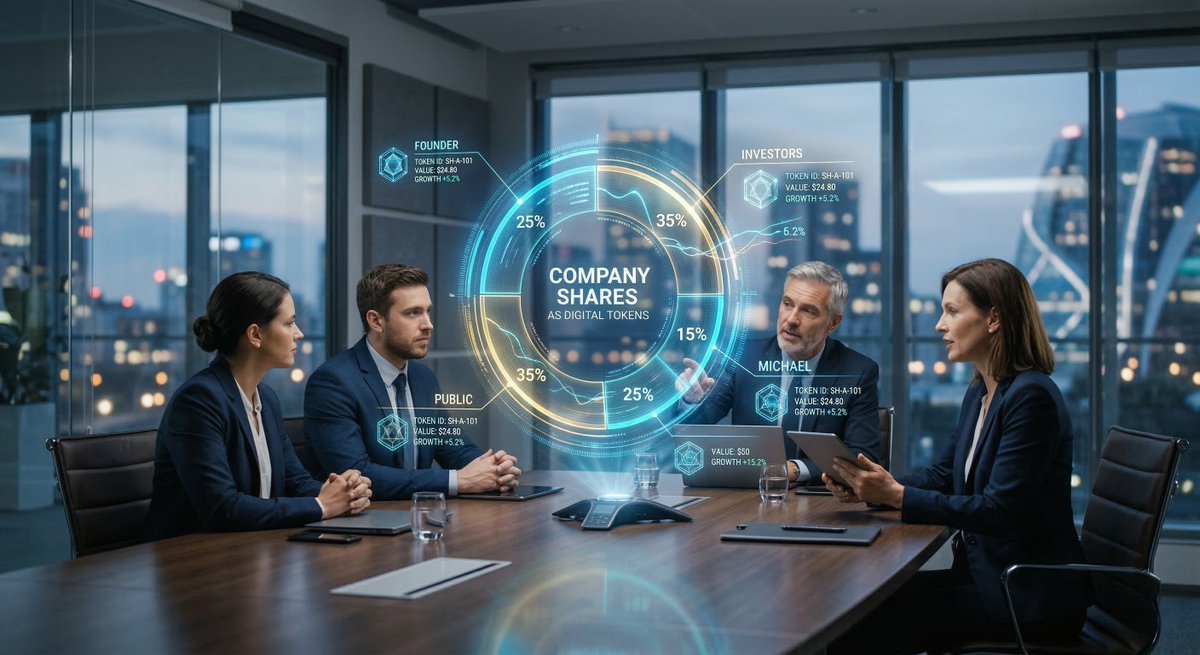 Spain41es's tweet photo. Digitaliza el capital social de tu empresa. 🤝

La gestión de acciones tradicional es lenta y costosa. #Spain41ok permite a las empresas tokenizar su equity, simplificando las rondas de inversión, el reparto de dividendos y el gobierno corporativo a través de Smart Contracts.

Lleva tu estructura financiera al siglo XXI