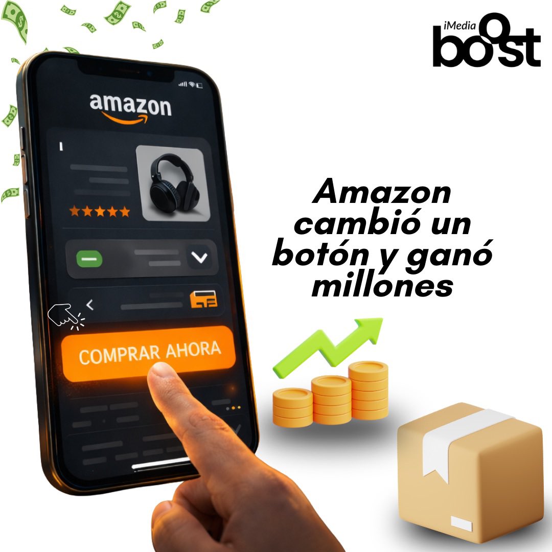 iMediaBoost's tweet photo. Amazon entendió algo simple:
cada clic extra es una oportunidad para que el cliente abandone.
Reducir fricción también es marketing.
#Ecommerce #MarketingDigital #iMediaBoost https://t.co/2VXzwX7ZeC