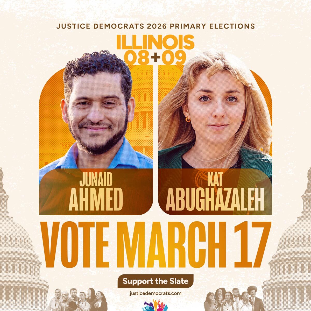 Election day in IL is TUESDAY!

AIPAC, Crypto, &amp; AI have spent over $12 million in #IL08 &amp; #IL09 to try and stop <a href="/KatAbughazaleh/">Kat Abughazaleh</a> &amp; <a href="/JunaidForUs/">Junaid For Congress (IL-08)</a>.

That's how much two political outsiders scare them.

They know we can beat career politicians &amp; the lobbies that prop up them up.
