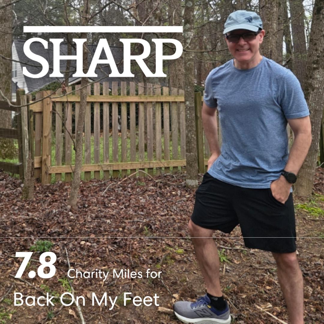 7.8 Charity Miles for Back On My Feet. Please click here to move with me in support of this great cause:
miles.app.link/2qSSjhYVrVb.