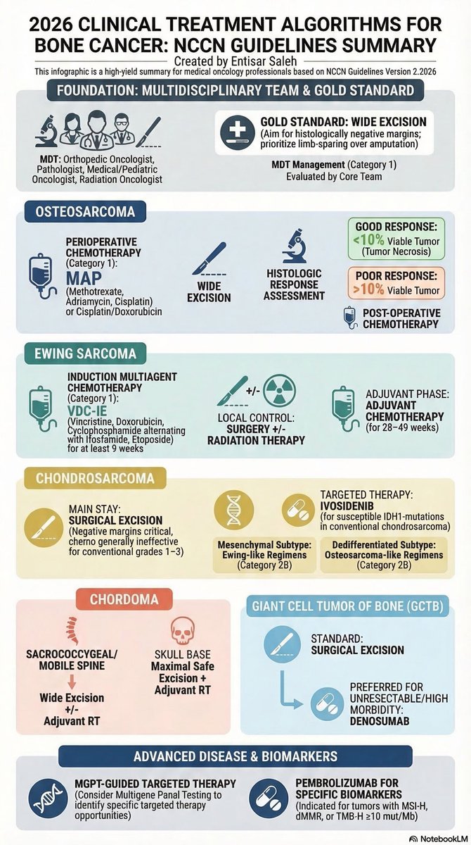 Entisar_kilani's tweet photo. Classification, workup and treatment algorithms for bone cancer . 
#oncology #medtwitter https://t.co/NGvQXj6Qmj