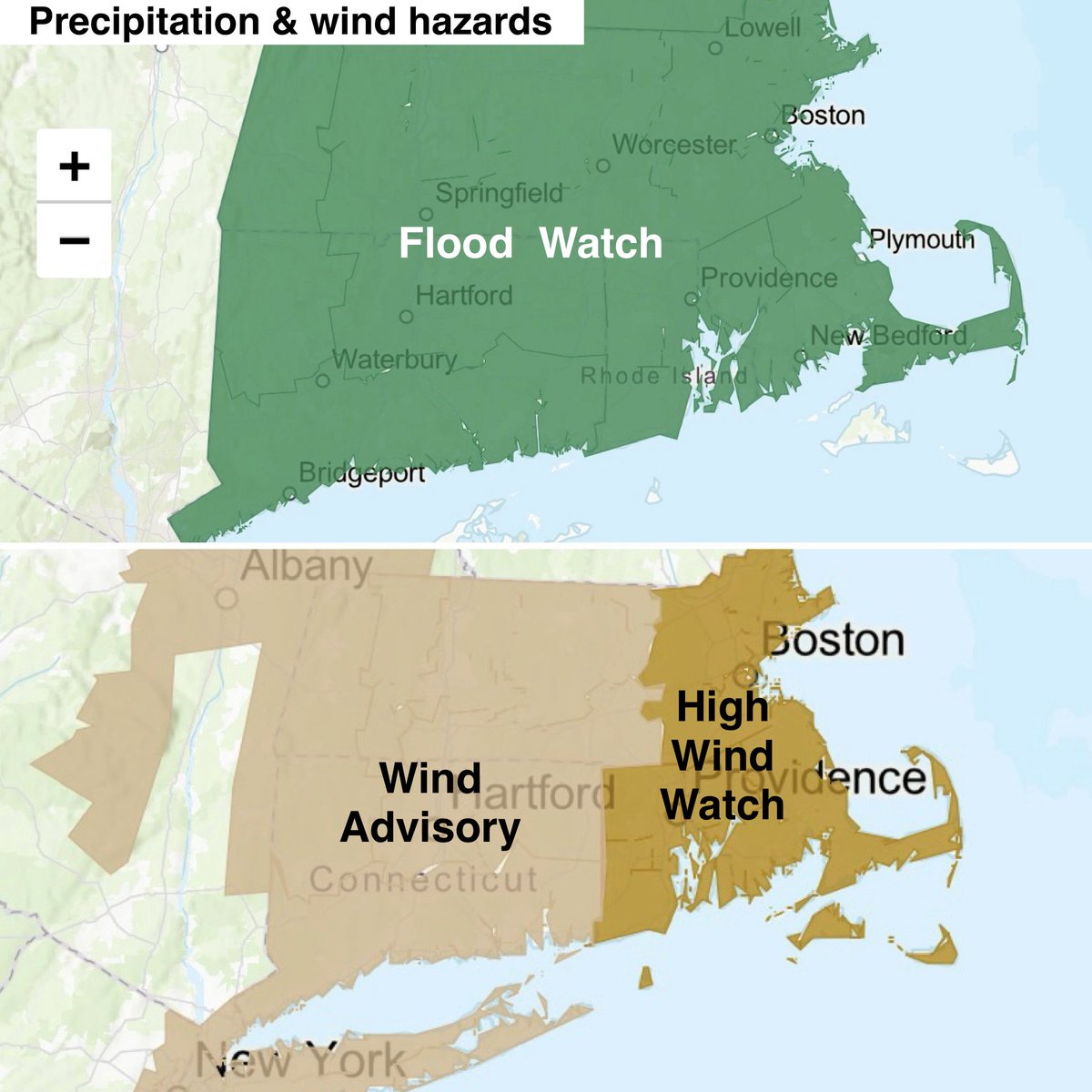 ⚠️ Flood watch in effect from late tonight through Tues am. Wind ...