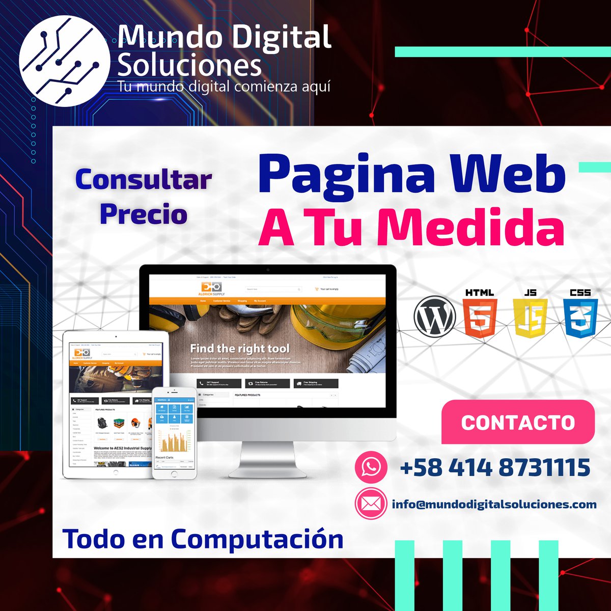 MundoDigit2026's tweet photo. No se trata solo de tener una página web, se trata de tener una herramienta que funcione. 🚀 En Mundo Digital Soluciones diseñamos sitios con objetivos claros. https://t.co/D3Oc19OcQp