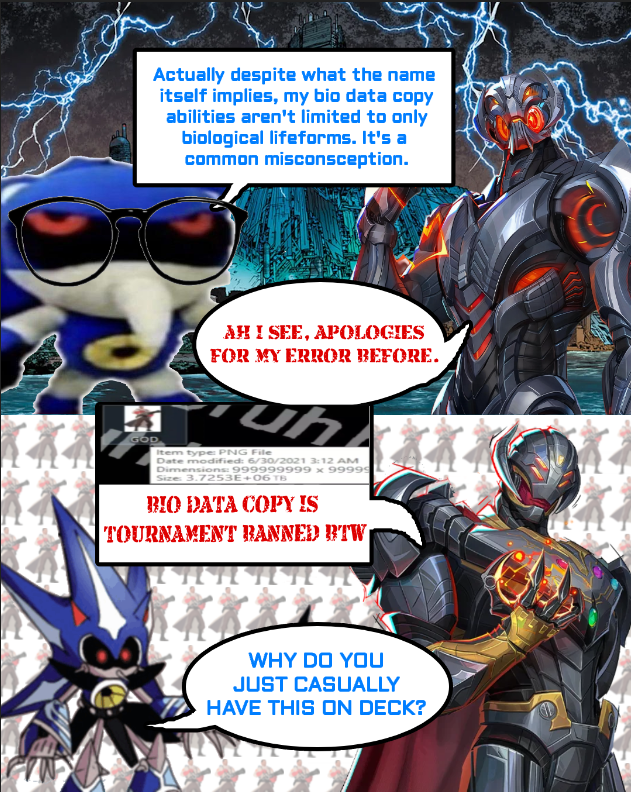 So i did some research. My fault Metal sonic stans