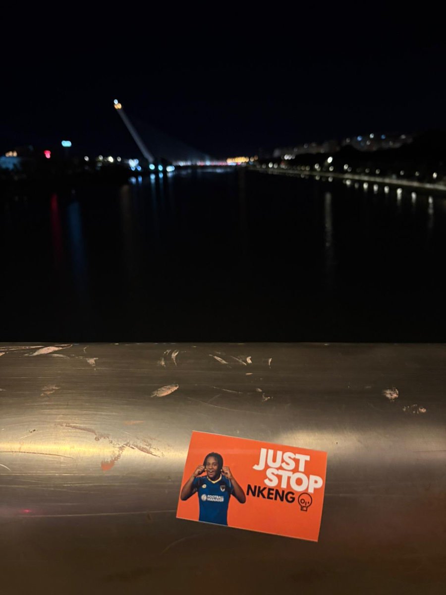 Go all the way to Seville and spotted this just by the ground on one of the main bridges across the river… 😉 😂 <a href="/fcwimbledon/">afc wimbledon</a>  #afcwimbledon
