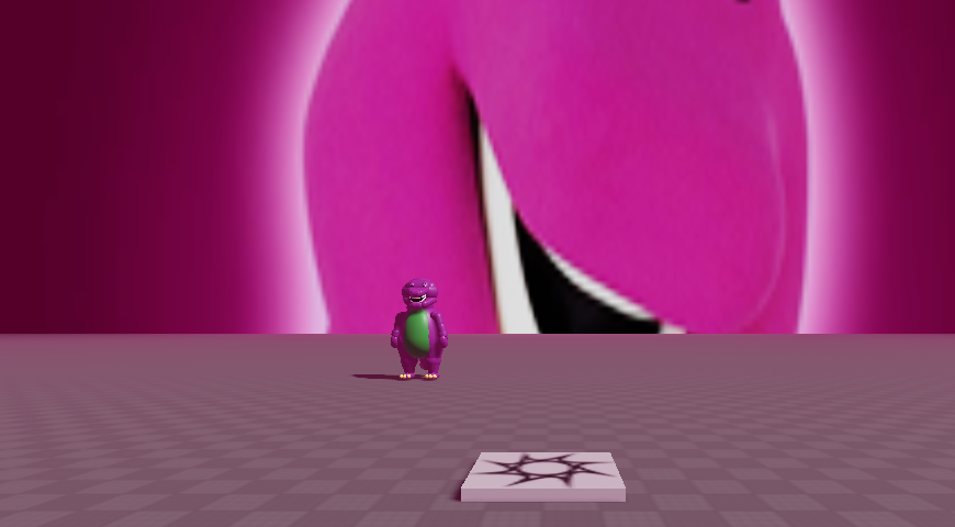 TidalPoolsRblx's tweet photo. barney, the testing server awaits. 😂 https://t.co/b9xRSLmArt