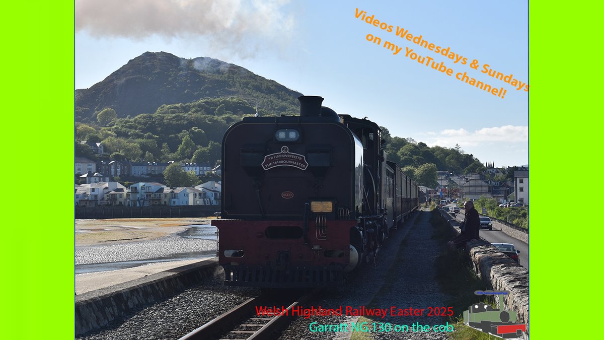 Welsh Highland Railway Easter 2025: Garratt NG.130 on the cob. Check it out youtu.be/nE8DaXnSbV4 Thanks!