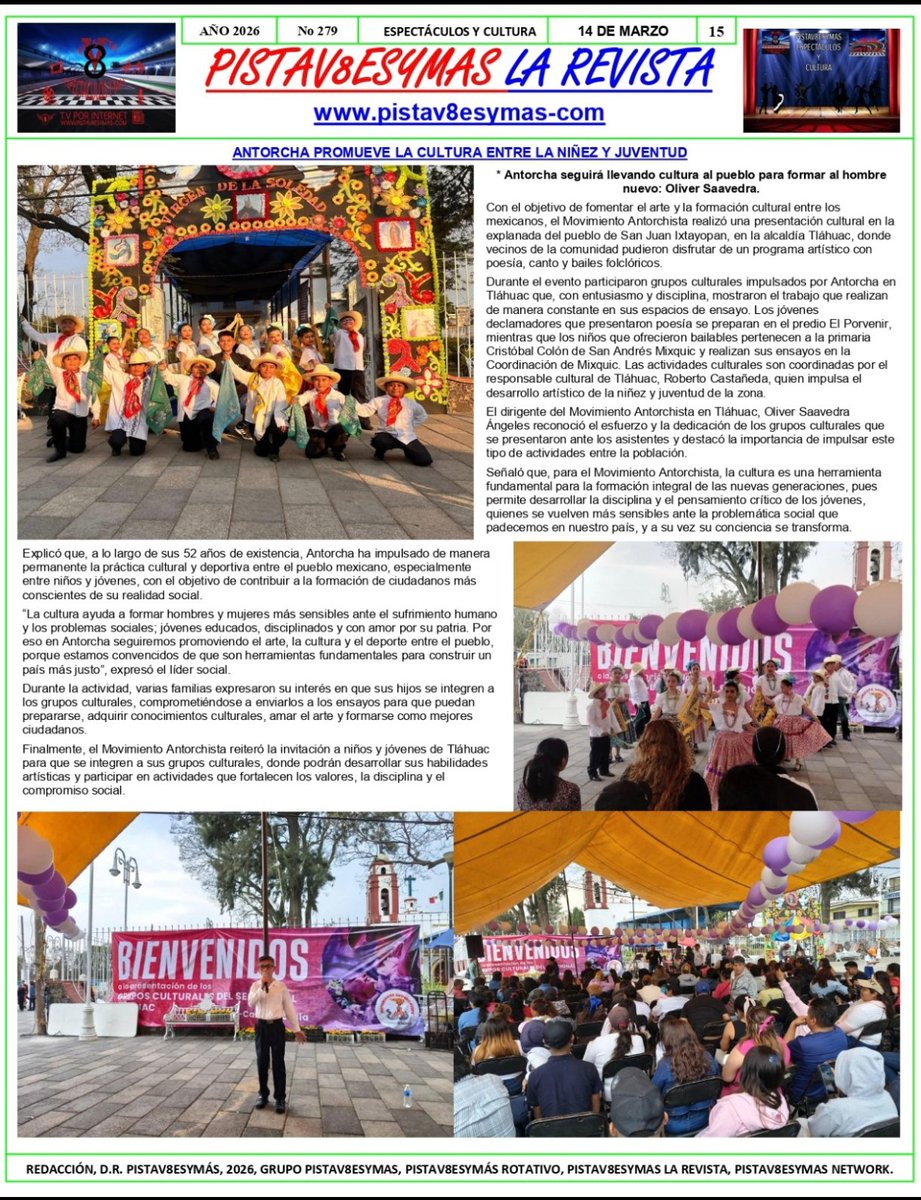Antorcha promueve la cultura entre la niñez y juventud