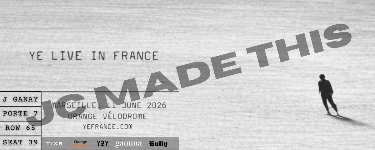 GENTE QUE VAYA A VER A YE EN MADRID🚨

Hago tickets personalizados del concierto super chulos y podéis añadir lo que queráis al ticket. 

Porfi agradecería el apoyo por que aun sigo con una situación algo complicada y esto me ayudaría bastante❤️

2€ - TICKET PERSONALIZADO💰