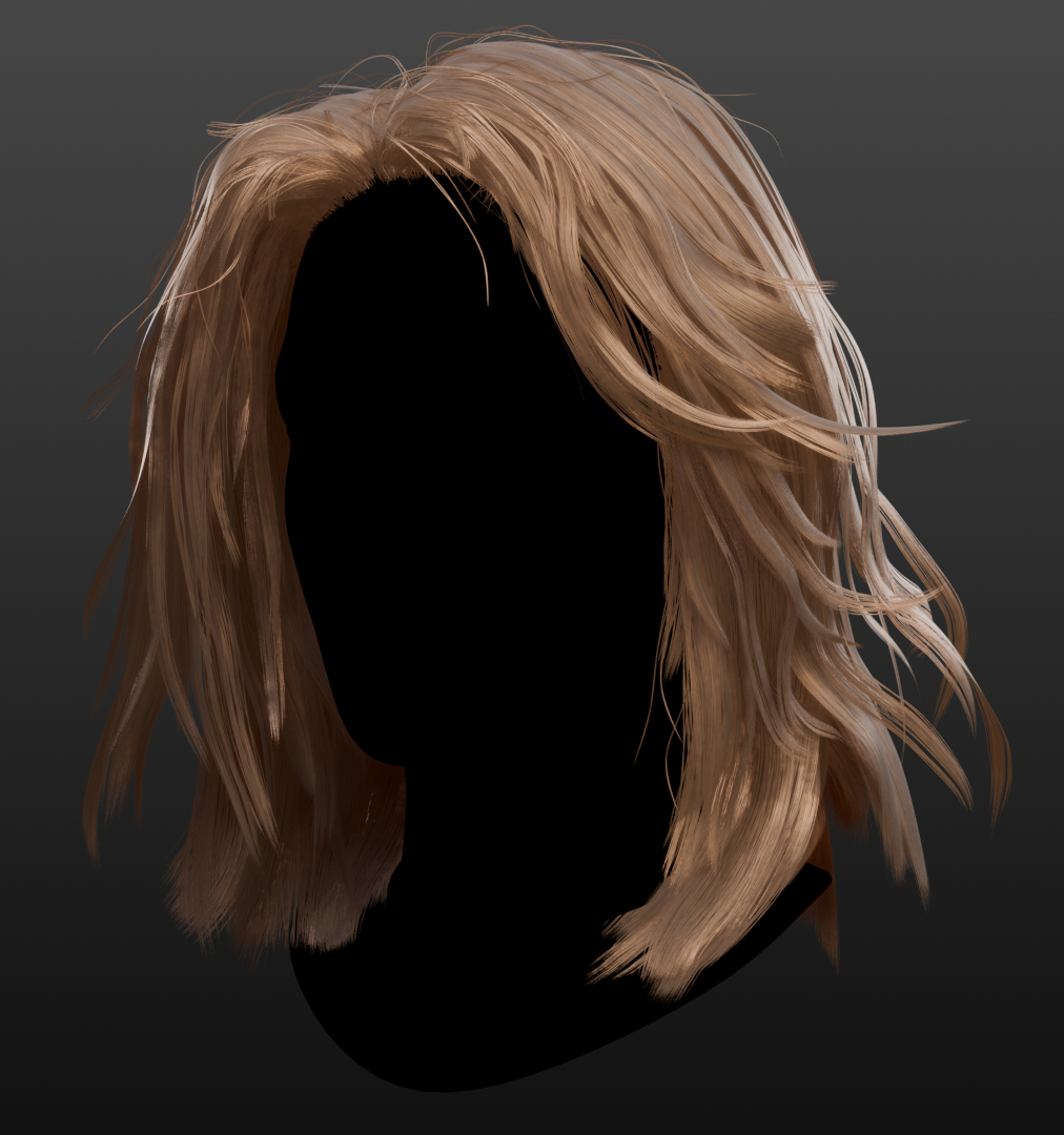 X32Lapis's tweet photo. I spent some time in #Blender trying to figure out a work flow for creating Hair cards. I write a bit about the struggles and process here. https://t.co/vbWCERSyMK #3D #Art https://t.co/OqTVMQHpdC