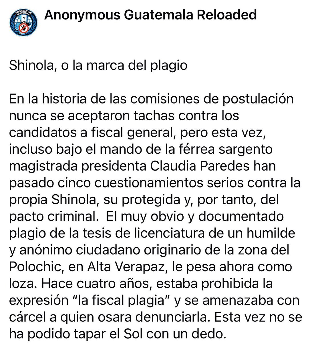 Anonymous Guatemala tweet media