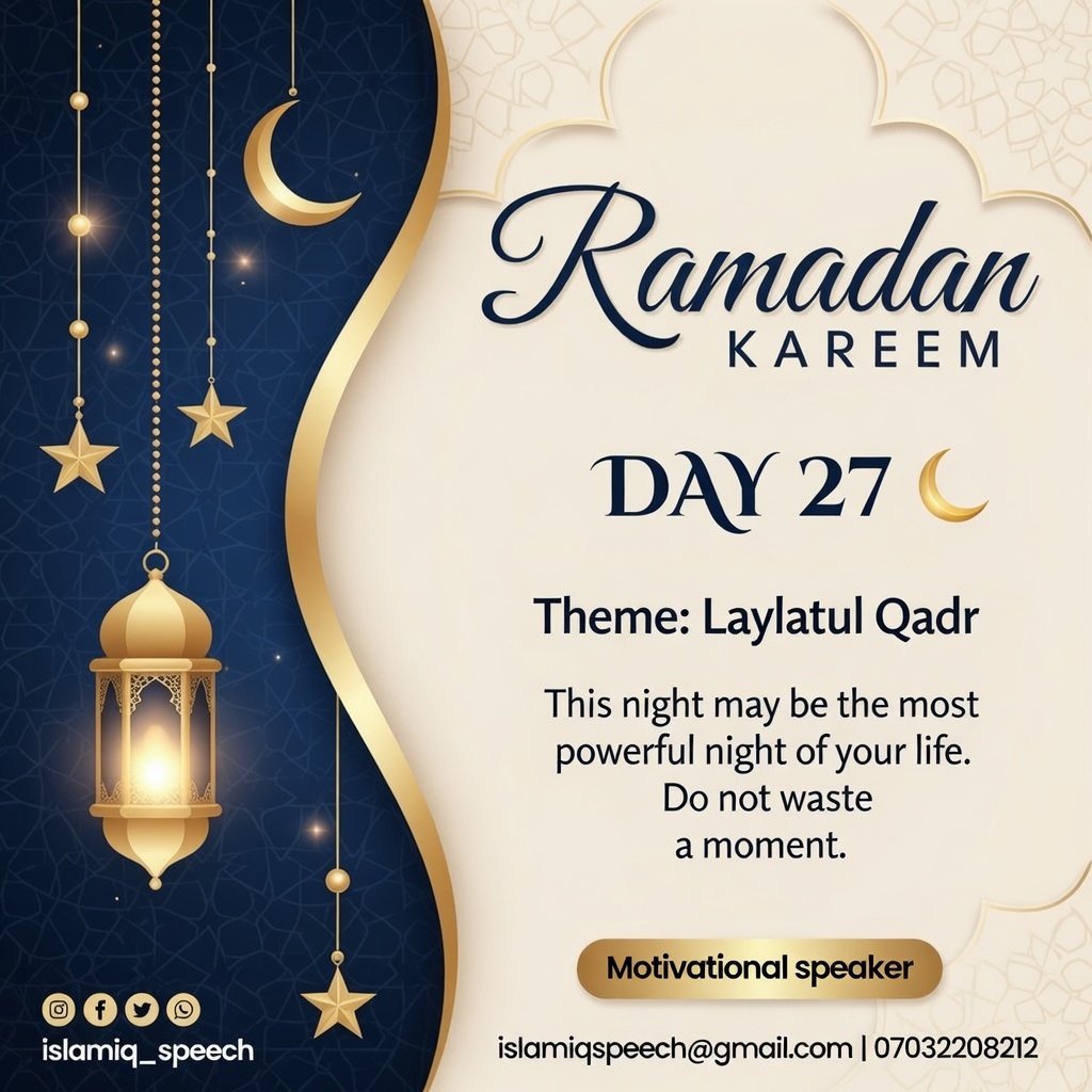islamiq_speech's tweet photo. The Prophet ﷺ said:
“Whoever stands in prayer on the night of Laylatul Qadr out of faith and seeking reward, his previous sins will be forgiven.”
(Sahih al-Bukhari 2014) https://t.co/UmW8oN4eMU