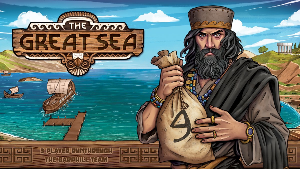 garphillgames's tweet photo. With 2 weeks to go until our next Kickstarter launches, we thought we'd drop a 3-person playthrough of The Great Sea, featuring Shem, Sam and Zach!

You can watch it now on our YouTube channel!

#garphillgames #garphill #boardgames #kickstarter #playthrough #ancientanthology https://t.co/UyvGJ1llc6