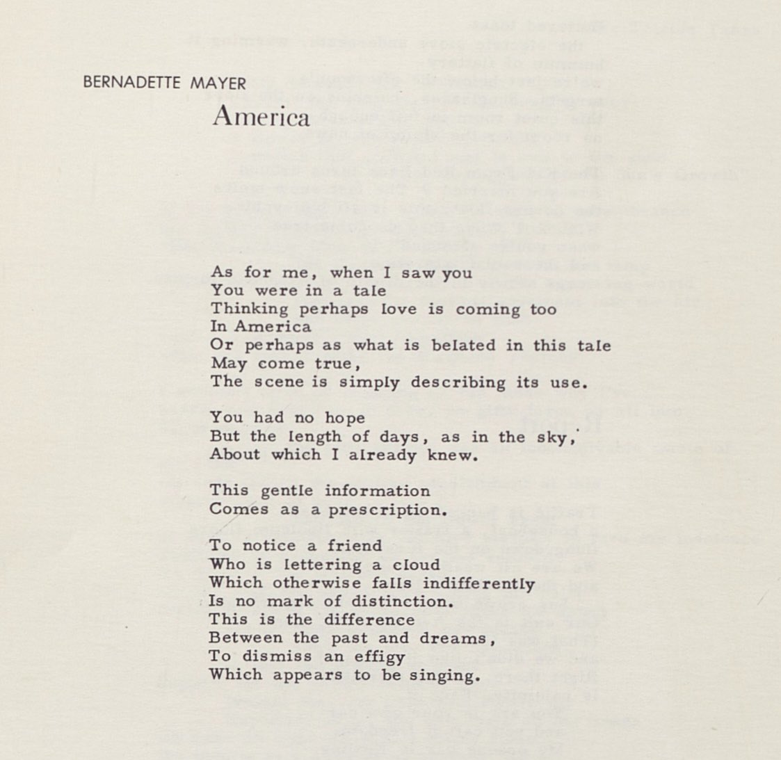 TomSnarsky's tweet photo. perhaps love is coming too

Bernadette Mayer https://t.co/rHQqHLgOSM