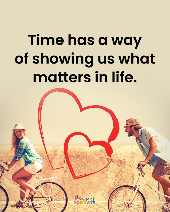 Time has a way of showing us what truly matters in life. ⏳❤️