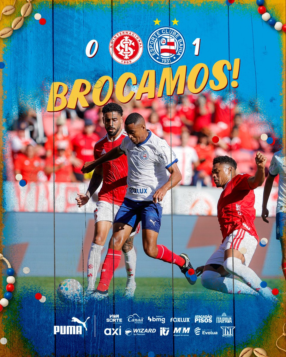 🙌🏽🙌🏽🙌🏽 GANHAMOS!

Esquadrão vence Inter em Porto Alegre por 1 a 0, gol de Willian José, e ocupa 3ª colocação do Brasileirão com um jogo a menos. Quarta é na Fonte, contra o Red Bull Bragantino. Compareça! #BBMP