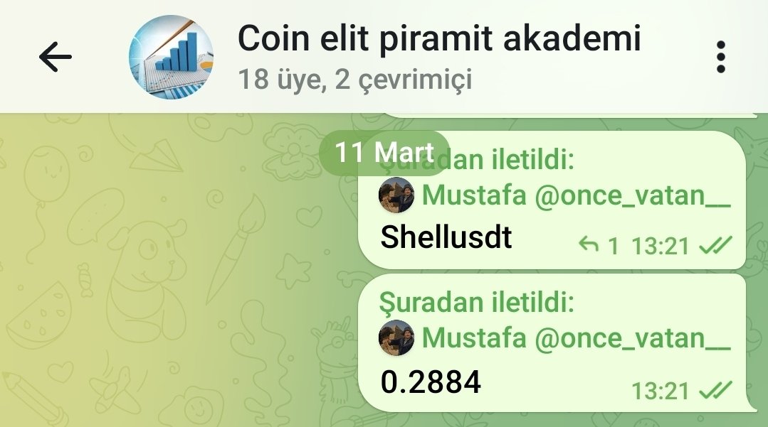 once_vatan__'s tweet image. #shell %50  🥳🥳

Yatcaz kaklcaz yatcaz kalkcaz hop
 Gelsin dolarlar 🚀🚀🚀😂😂

#Btc #eth  çakılmış umrumuzda  mı coinde hissede  piramit var ise sonuç hiç değişmiyor😂

Taklitlerimden sakının..

Yapay zeka destekli Piramit
 formasyonu grubum👇👇

t.me/+n7fwn_qvXNk1N…