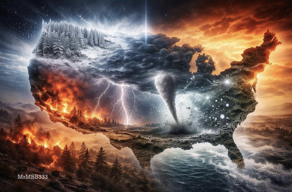 SOMETHING IS DRIVING EXTREME WEATHER ACROSS THE U.S. 🌎❄️🌪️🔥

Several powerful weather systems are unfolding across the country at the same time.

A major blizzard is hammering parts of the northern states with heavy snow and strong winds. At the same time intense heat is