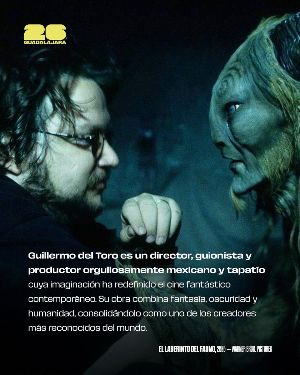 Gdl2026's tweet photo. En la ciudad donde nacen las grandes historias, el talento siempre brilla. 🎥🤩 Hoy mandamos todo el nuestro reconocimiento a Guillermo del Toro, un verdadero orgullo tapatío que nos recuerda que desde Jalisco se puede inspirar al mundo.

#SomosGuadalajara #Somos26 #FIFAWorldCup https://t.co/iyUF3vwrid