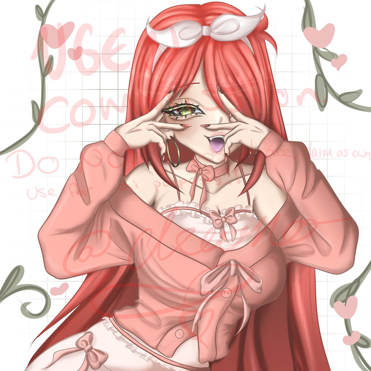 Peek a boo 🍃🩷

Rts &amp; 🩷 appreciated!!

#artcommission #vgen