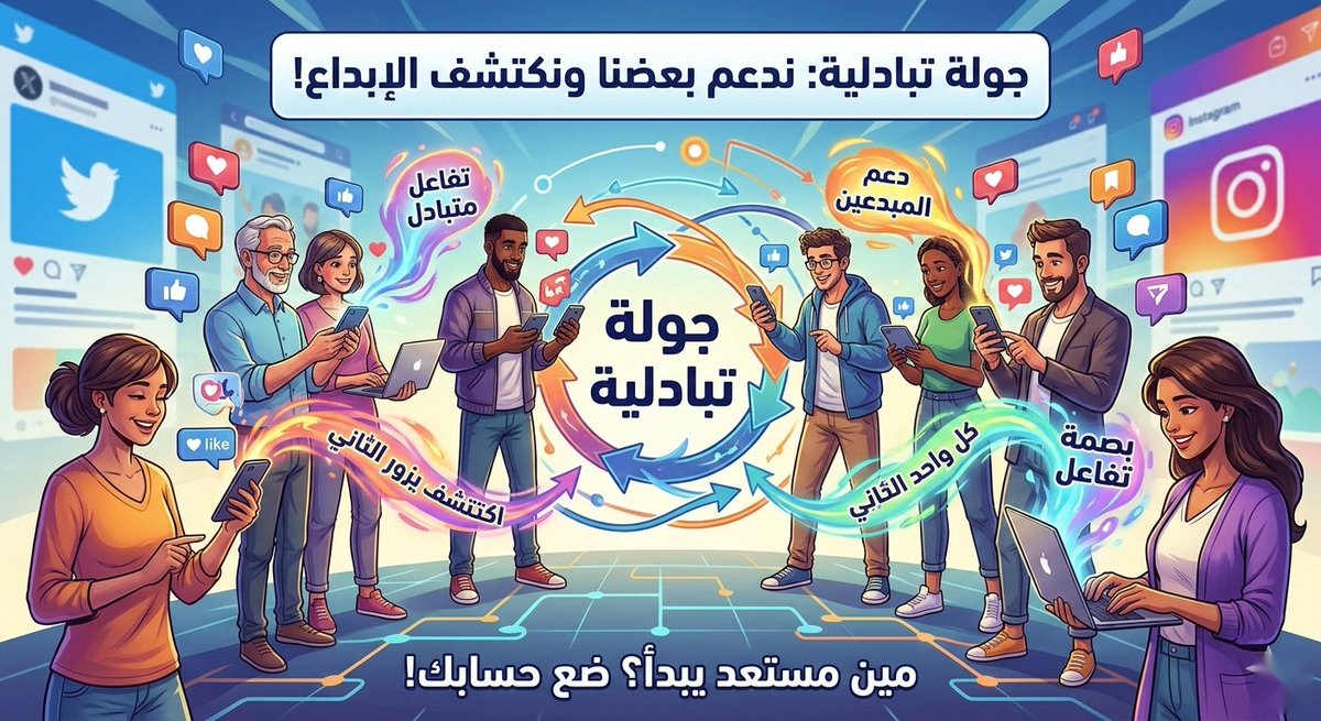 #دعم_الحسابات
مساء الخير

معاً نرتقي

معاً نصل

اكتب تم ونتابع بعض