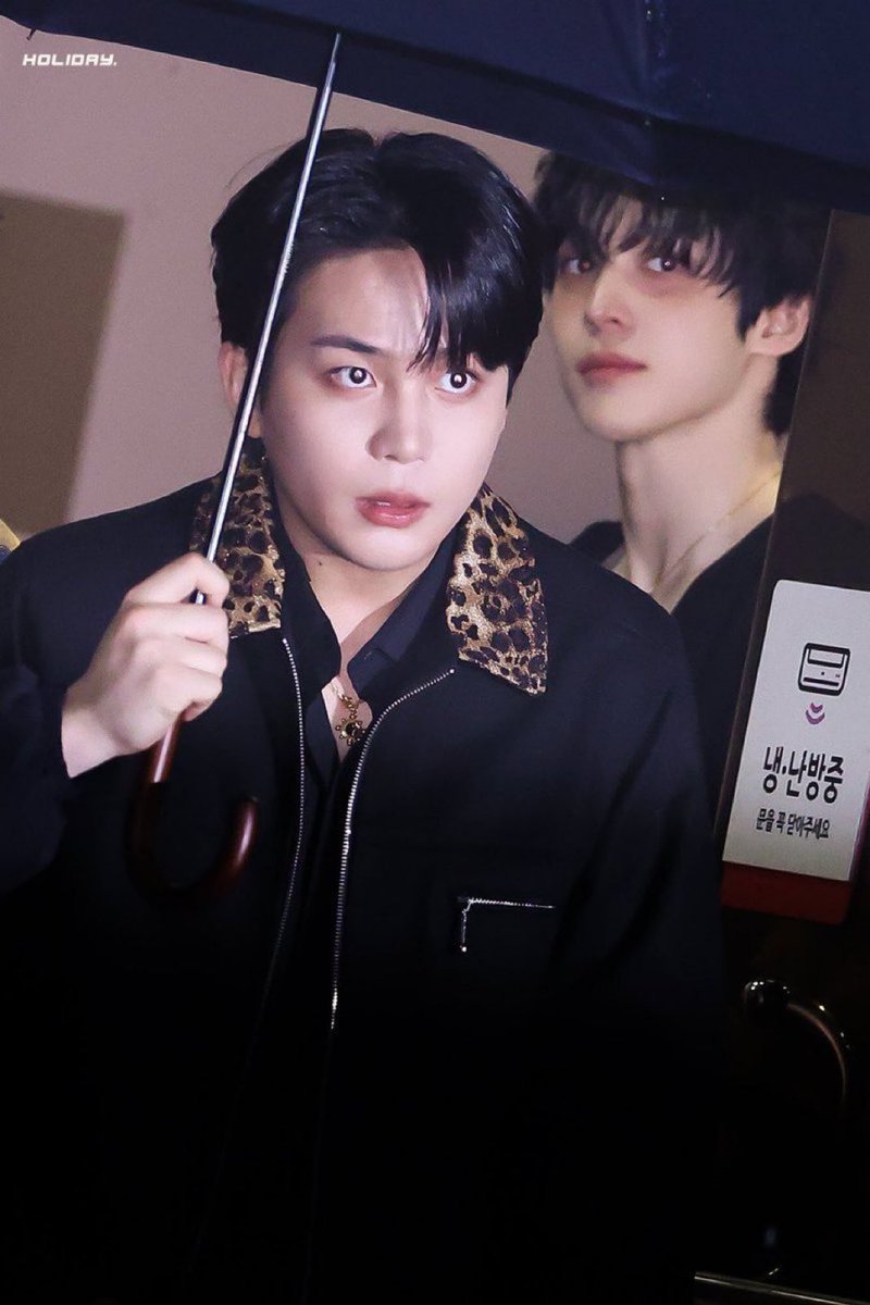 I love this picture so bad because it really looks like human jnghc getting followed by vampire yvnho