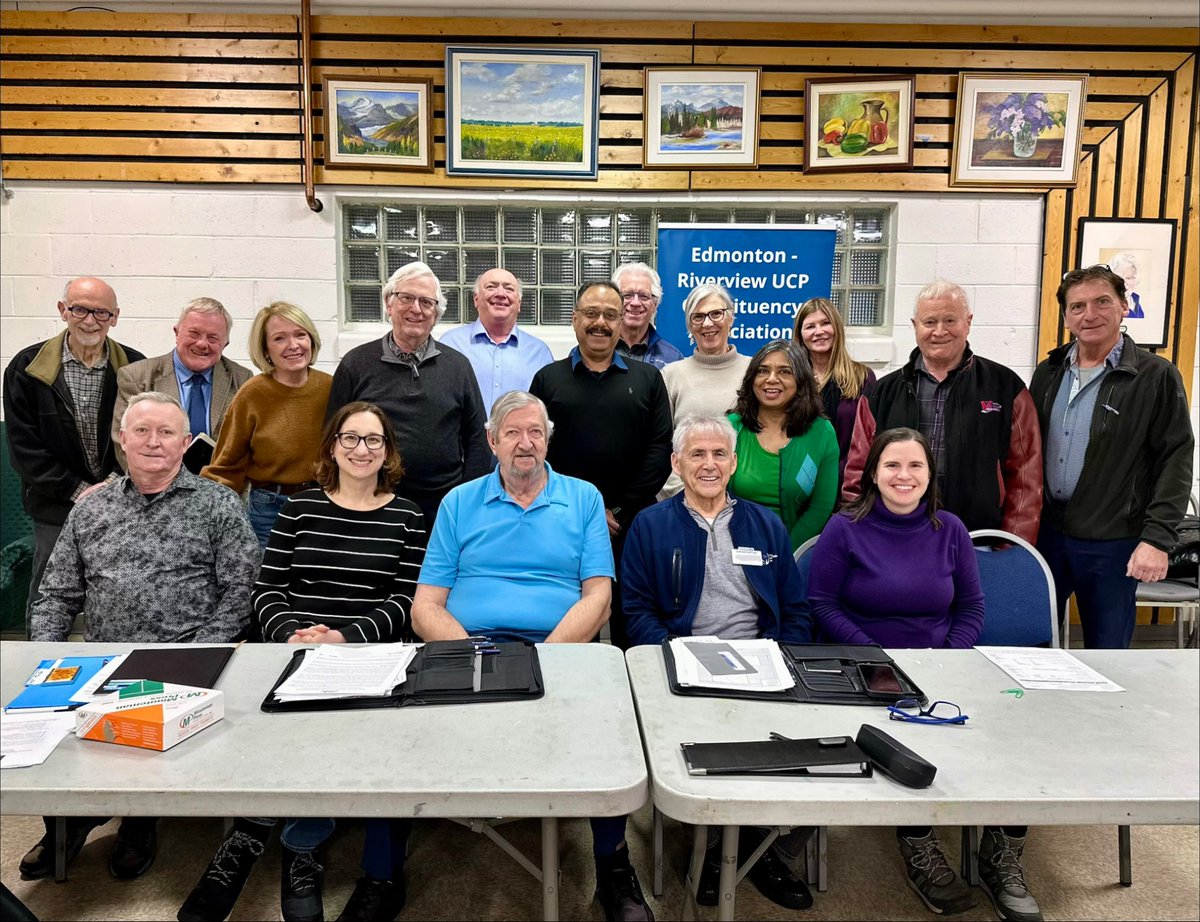 Happy to welcome new &amp; returning members to our Edmonton-Riverview <a href="/Alberta_UCP/">United Conservative Party of Alberta</a> Board! Looking forward to continuing our work engaging the local conservative community &amp; supporting a candidate in our riding next provincial election!