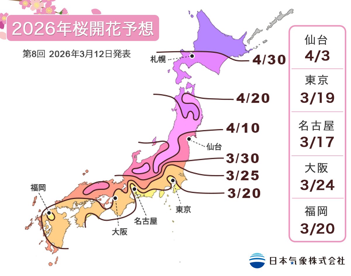 桜 開花 予想 仙台
