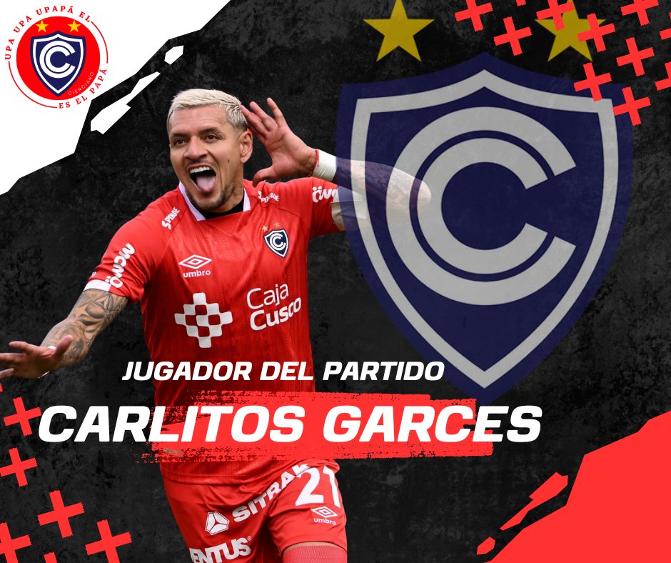 UpaUpaUpapaElCC's tweet photo. #CARLITOS #GARCES EL JUGADOR DEL PARTIDO 🔴🔴
✅CUSCO 1 - 2 CIENCIANO
VAMOS PAPÁ!!!!!! https://t.co/7ixmYuXLZz