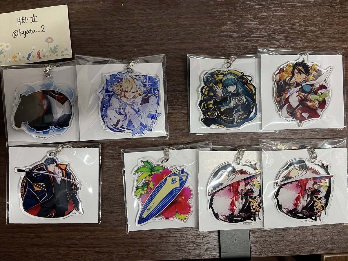 kyata_2's tweet photo. 【交換】
指令紋章アクキー　アクリル

【求】
電磁三味線、呪符、放生月毛ほか

【譲】
一ちゃん、四不相くん、アルクほか

譲の赤枠は、三味線>呪符で考えています。
郵送または広島市内手渡し。

よろしくお願いいたします。 https://t.co/Lcr2elQIeV