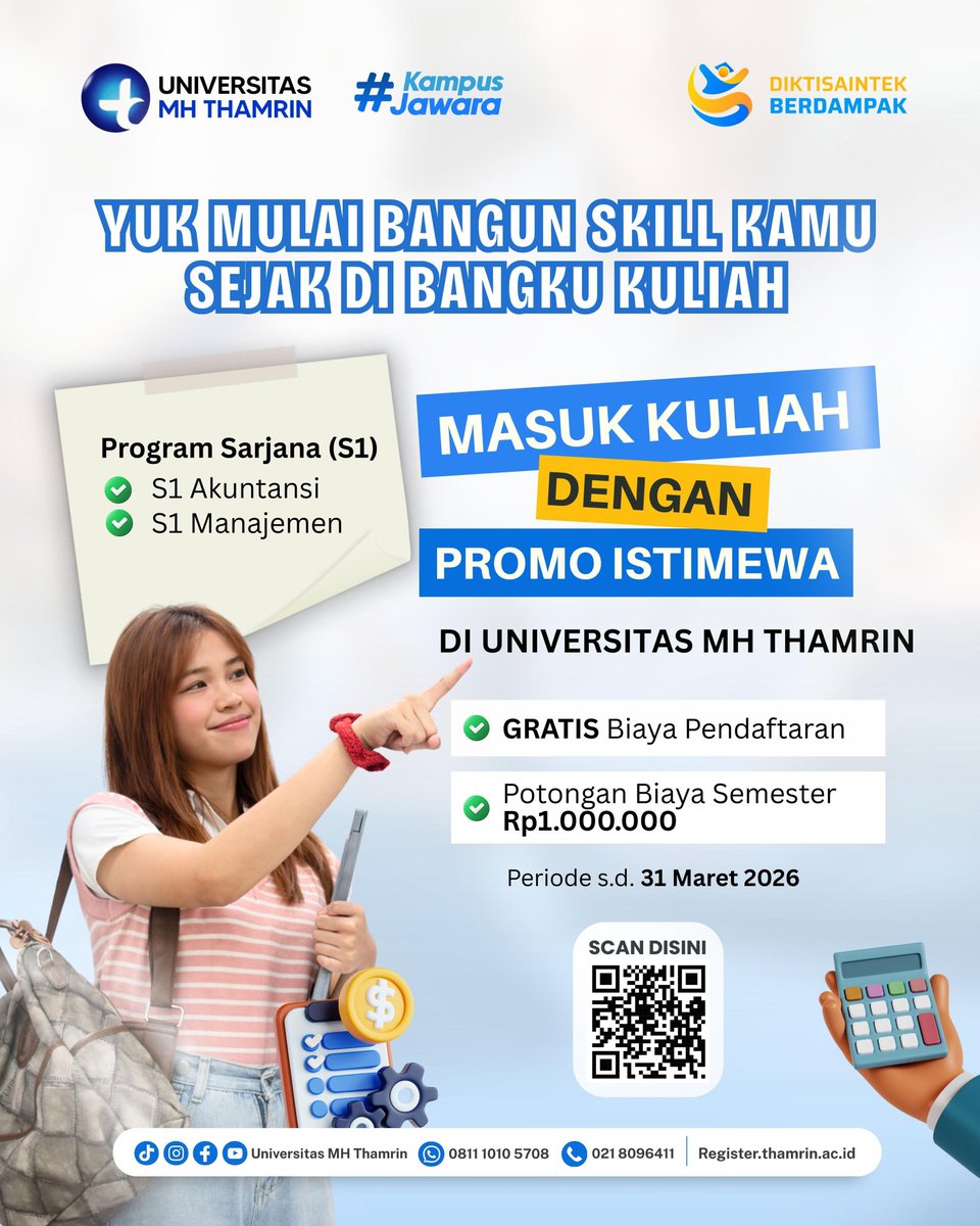 🎓Kuliah Bukan Cuma Soal IPK! Siap Jadi Mahasiswa yang Punya Skill Masa Depan?

Di Universitas MH Thamrin, kamu tidak hanya belajar teori ekonomi, tapi juga dibekali berbagai soft skill penting yang sangat dibutuhkan di dunia kerja.

#kuliahekonomi #skillmahasiswa #futurecareer