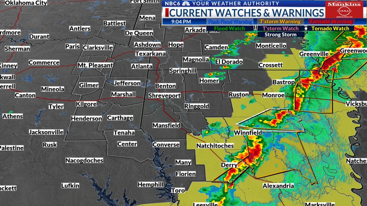 WEATHER AUTHORITY ALERT....SHV continues Tornado Watch for Caldwell, Grant, Jackson, La Salle, Natchitoches, Ouachita, Winn [LA] till Mar 16, 12:00 AM CDT ....Click for more weather information: ift.tt/bcM3HTQ