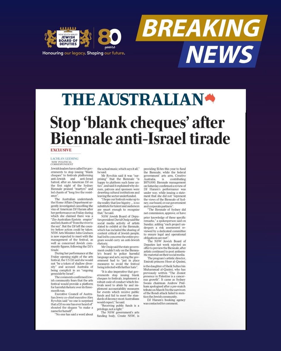 NSW Jewish Board of Deputies tweet media