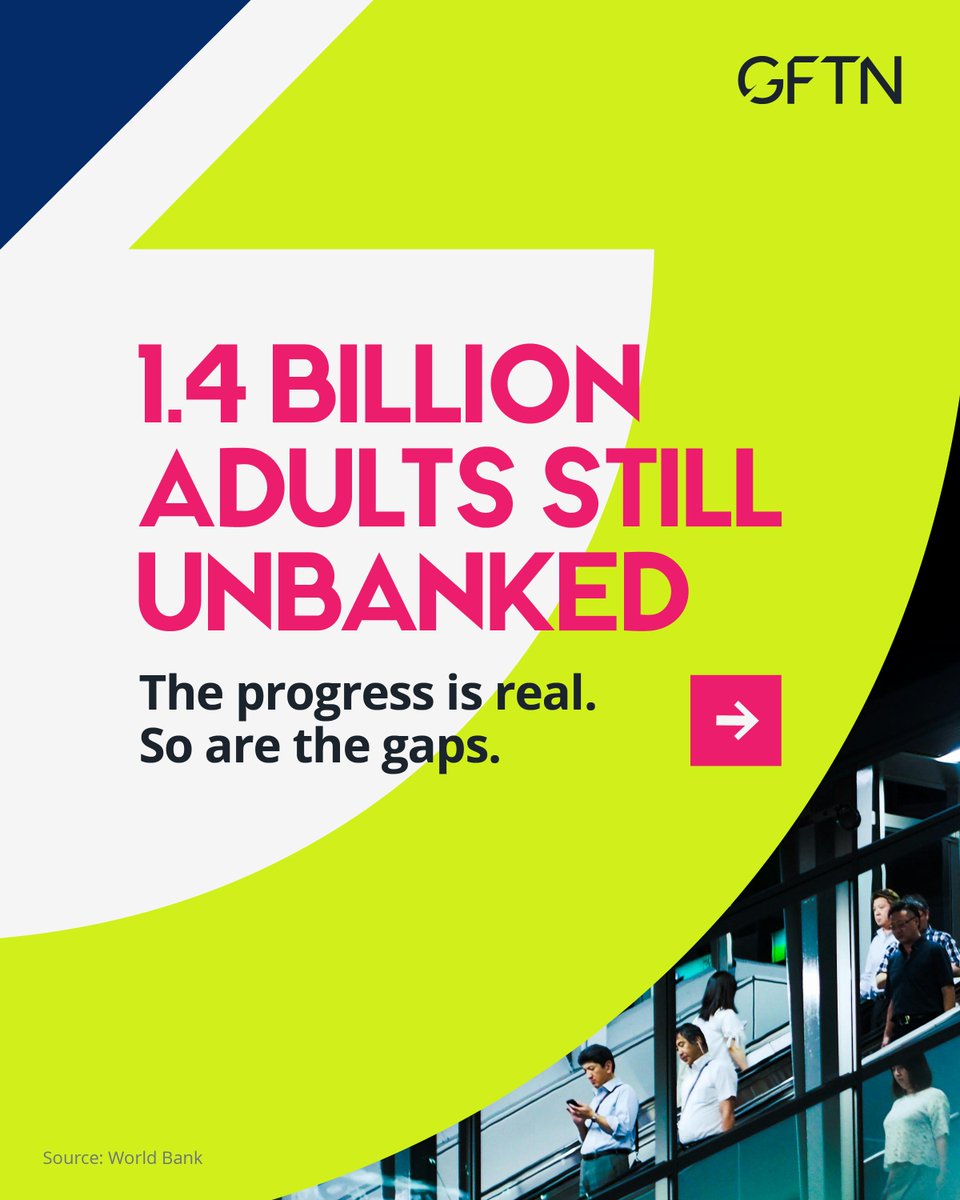 gftn_official's tweet photo. 1.4 billion adults are still unbanked.

Progress is happening, but access alone isn’t enough. 

Digital infrastructure improves access. 

Usage is the real measure of financial inclusion.

#InclusiveFinance #FinTech #DigitalAssets https://t.co/yKEHyIqpQ8