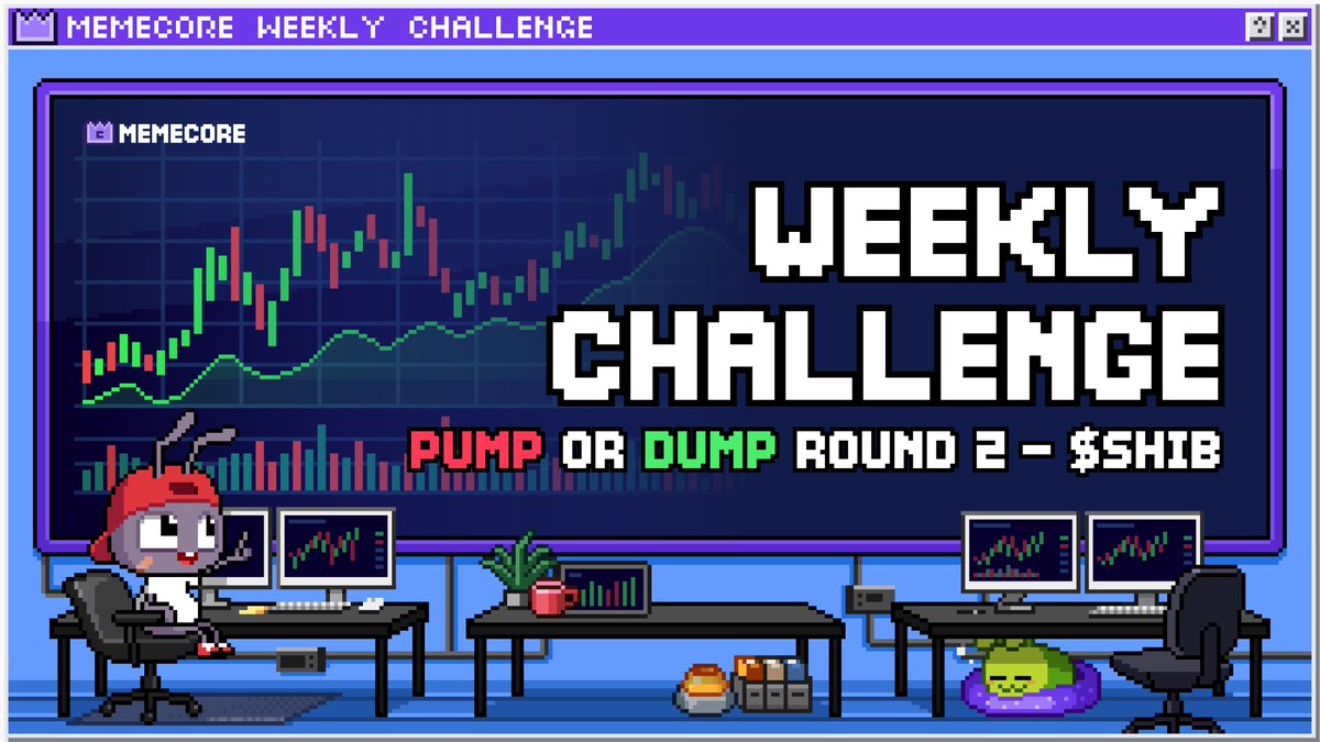 📈MemeCore Weekly Challenge: Pump or Dump Round 2

Don't let the market blues get you down—Pump or Dump is back to bring the green energy💚

Are you ready for today’s prediction?

[Guess the Price]
Will $SHIB be above $0.000006 at 00:00 UTC on March. 17? (based on CMC price)