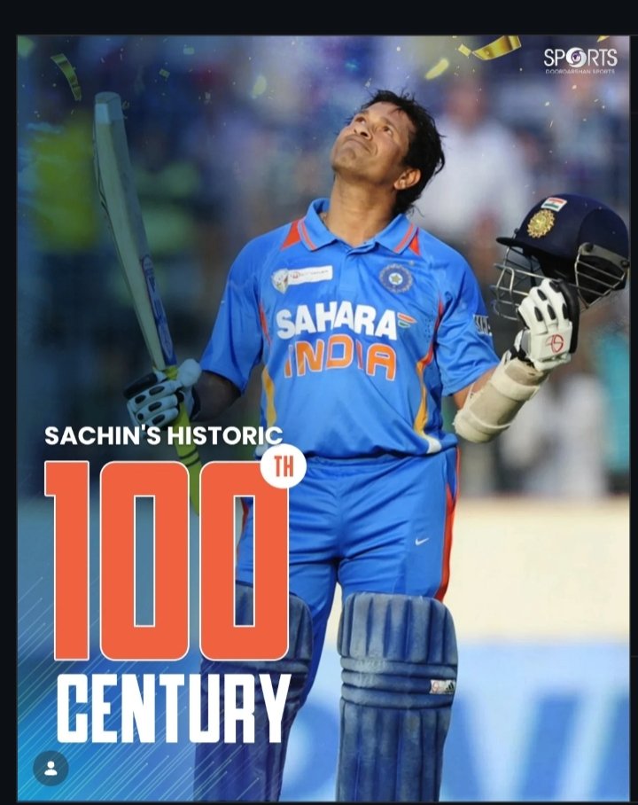 ⚡On this day, History Was Created that Transformed an Ordinary Man into a " GOD " ⚡

➡" God of Cricket" Sachin Tendulkar reached his historic 100th international century on March 16, 2012. He achieved this feat with an innings of 114 runs against Bangladesh during the Asia Cup