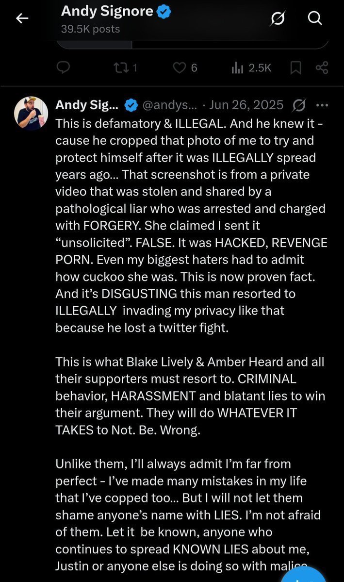 btruskosku3344's tweet photo. The contradiction: Andy Signore cannot claim a video is "not real" while also claiming it was "illegally stolen" and shared as "revenge porn." And so, "revenge porn" and "stolen private videos" must be real, authentic footage of the person. 

#DARVO #DEFAMATION #COORDINATED #HARRASSMEMT  #BULLYING #HACKED #ILLEGAL #RETALIATION #GASLIGHT ALERT