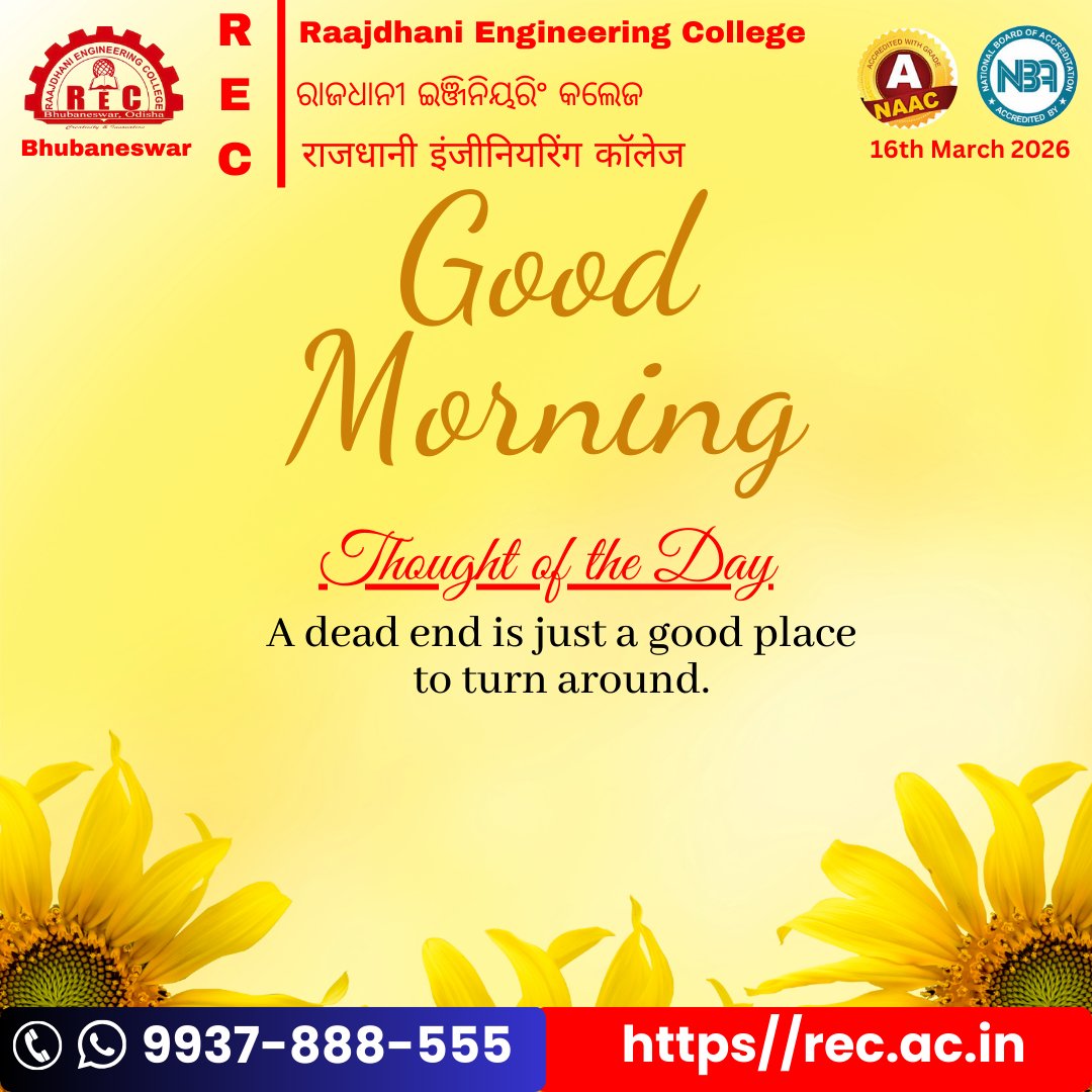 Raajdhani Engineering College (REC), Bhubaneswar tweet media