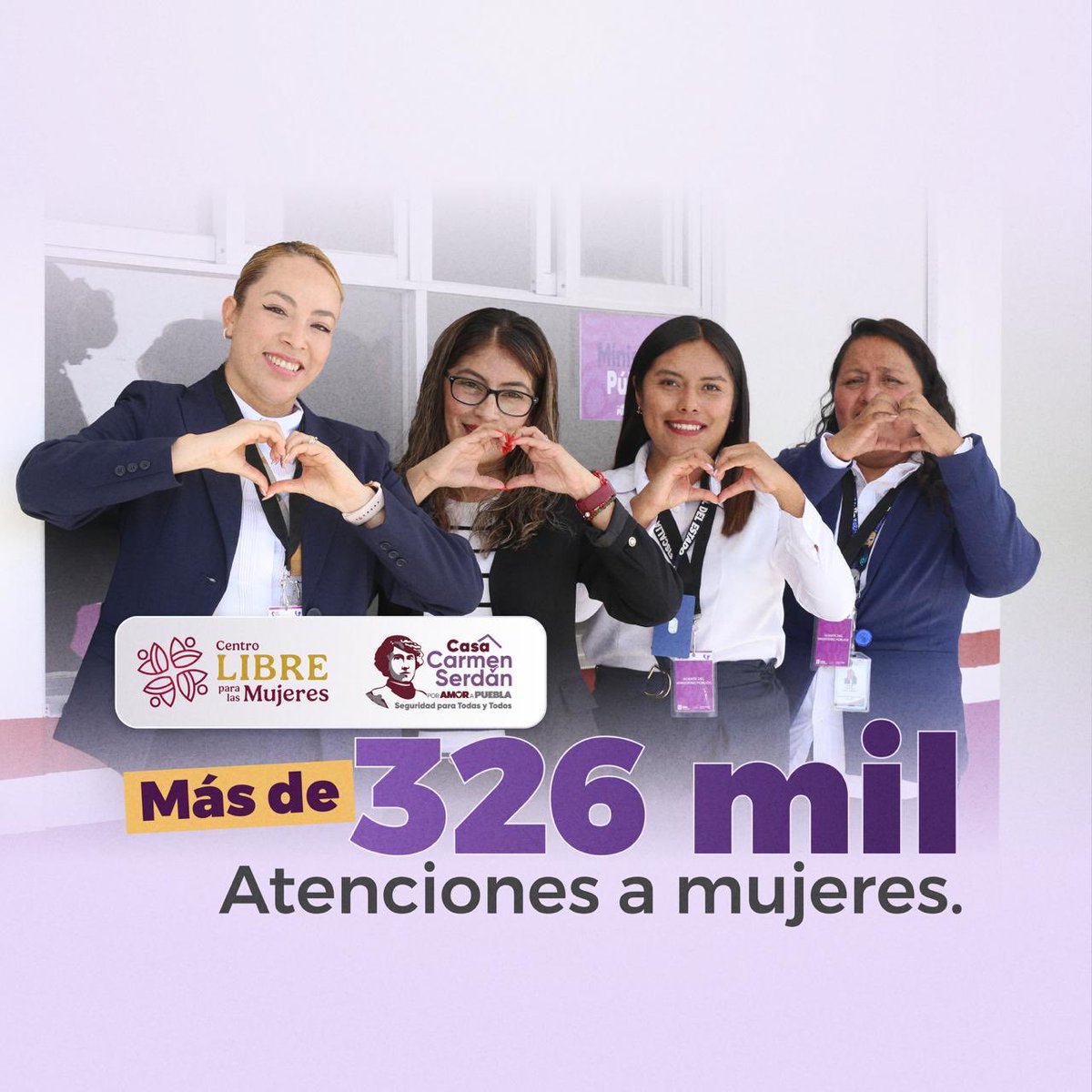 armentapuebla_'s tweet photo. ¡Por las mujeres poblanas! 👩🏻💜

A través de los Centros LIBRE – Casas Carmen Serdán 🏡, brindamos atención, acompañamiento y protección a las mujeres, guiados por la visión de nuestra presidenta, la Dra. @Claudiashein. 🫱🏼‍🫲🏼🇲🇽

#PorAmorAPuebla
#PensarEnGrande https://t.co/DyKImVRSnu