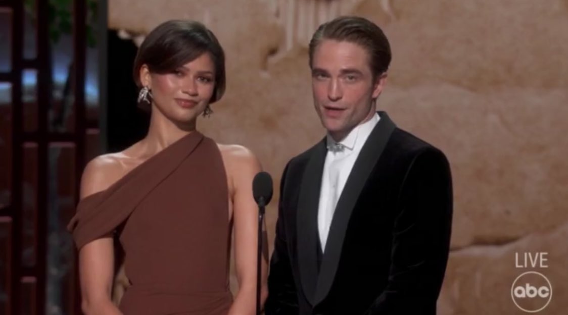 Zendaya and Robert Pattinson at the #Oscars