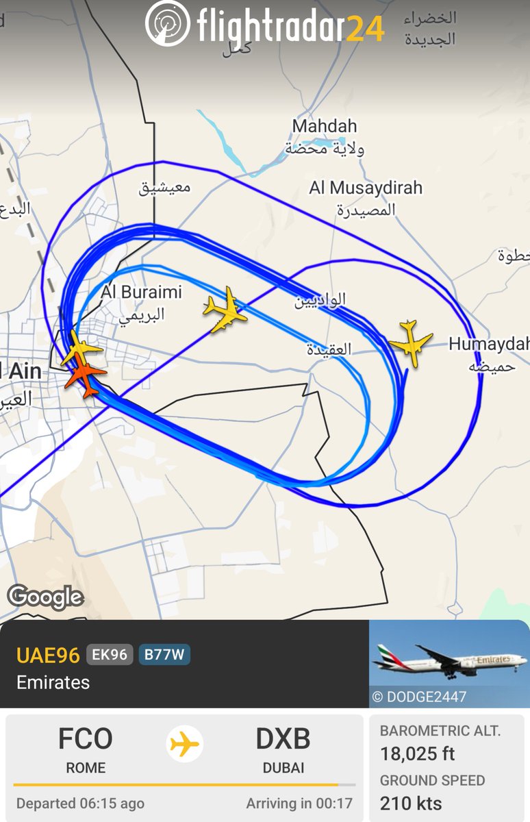 A number of #flights to #Dubai DXB airport are now in holding patterns as flights are diverted to Dubai's 
Al Maktoum International Airport (DWC)