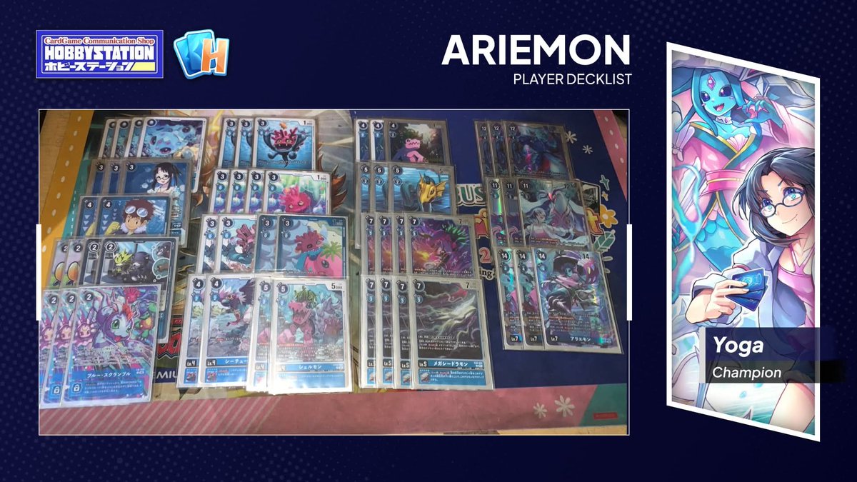 DigimonTCG_ID's tweet photo. LGS/TO : HideOut
City : Yogyakarta
Event : Tamer Battle
Date : 15/03/2026
Tamers : 13
Champ : Yoga
Deck : Ariemon
@digimonmeta

#デジモン #デジカ #デジモンカードゲーム #デジモンカード #Digimon https://t.co/dJfFeBzvAp